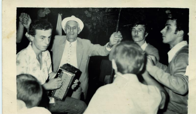 Adnan Onay playing a one-row melodeon at a wedding in Rize, 1971